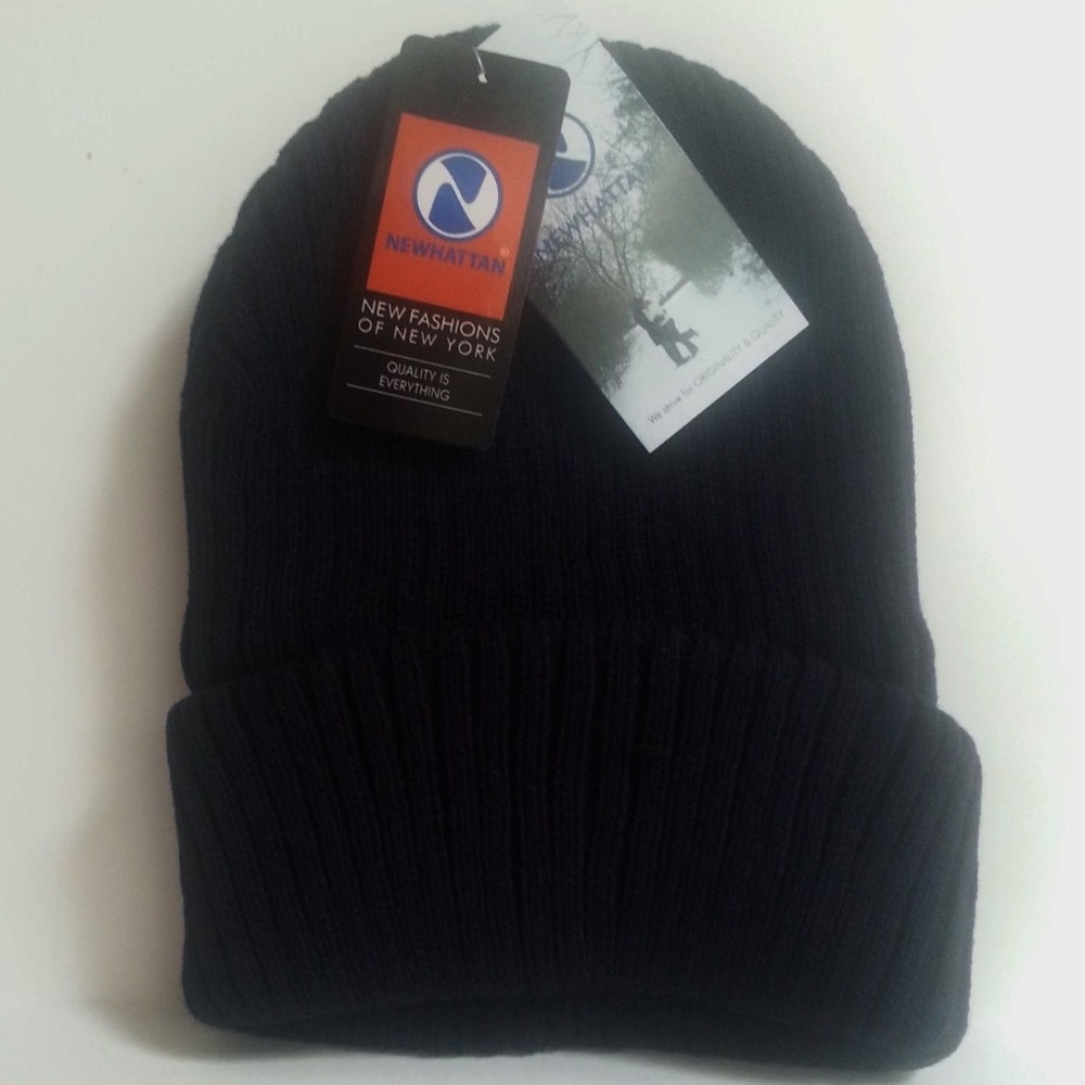 Knit Ski Cap Beanie Hat Ribbed